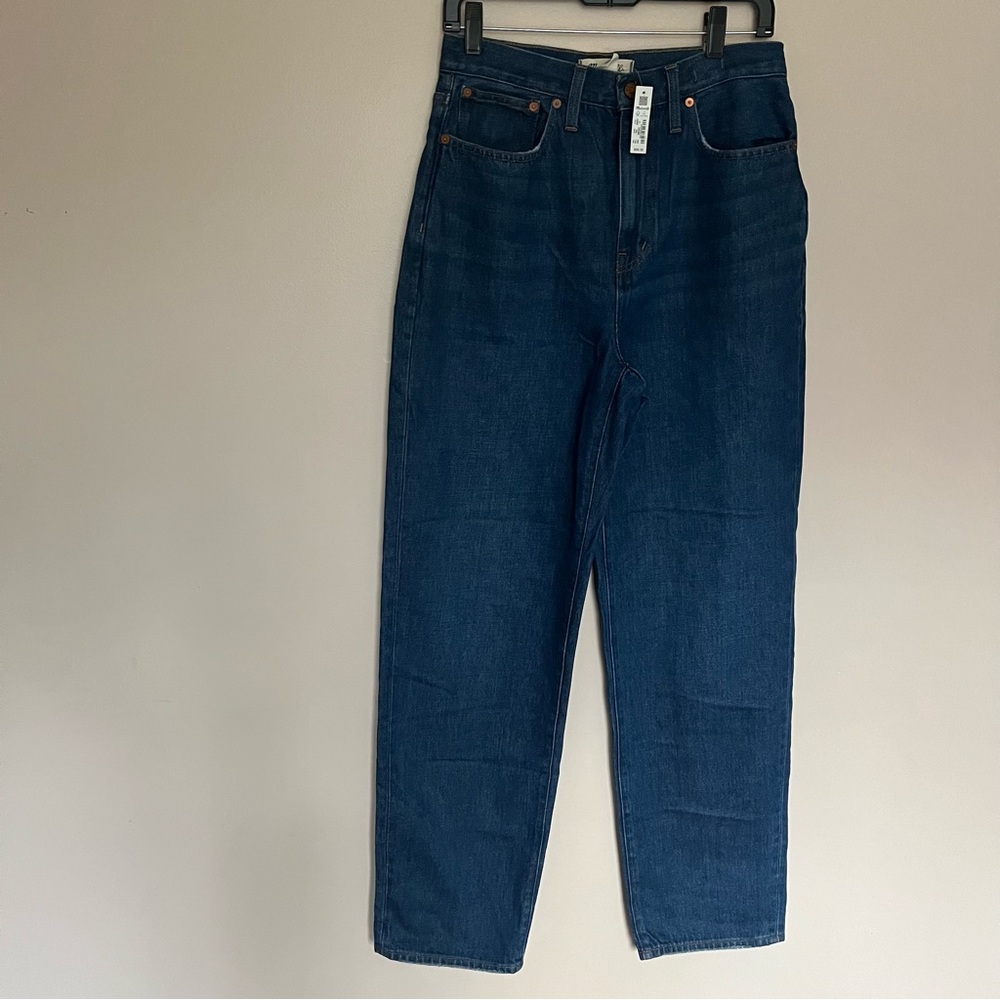 NWT Madewell Jeans Womens Size 27 Baggy Straight High Rise Denim Medium Wash New
